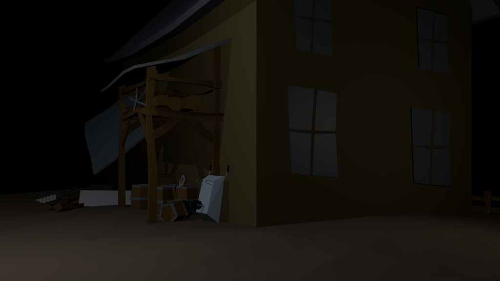 Abandoned Place Low Poly Scene preview image 3